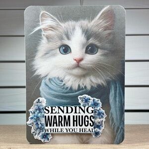 Handmade Kitten Get Well Greeting Card